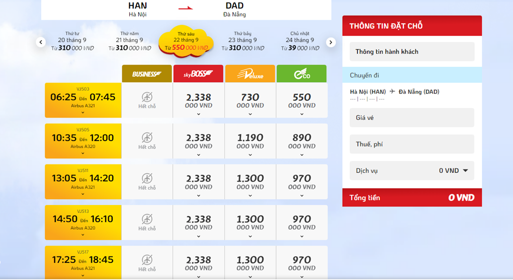 vé máy bay hà nội đà nẵng vietjet - Hình 4