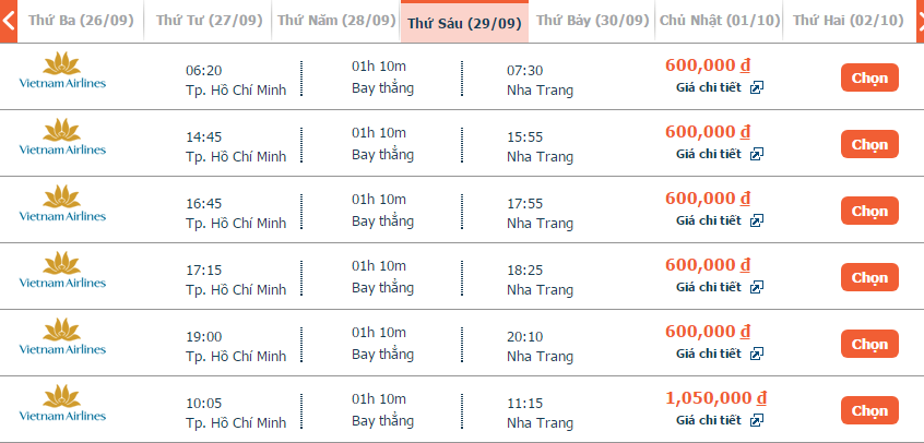 vé máy bay vinh nha trang - Hình 1