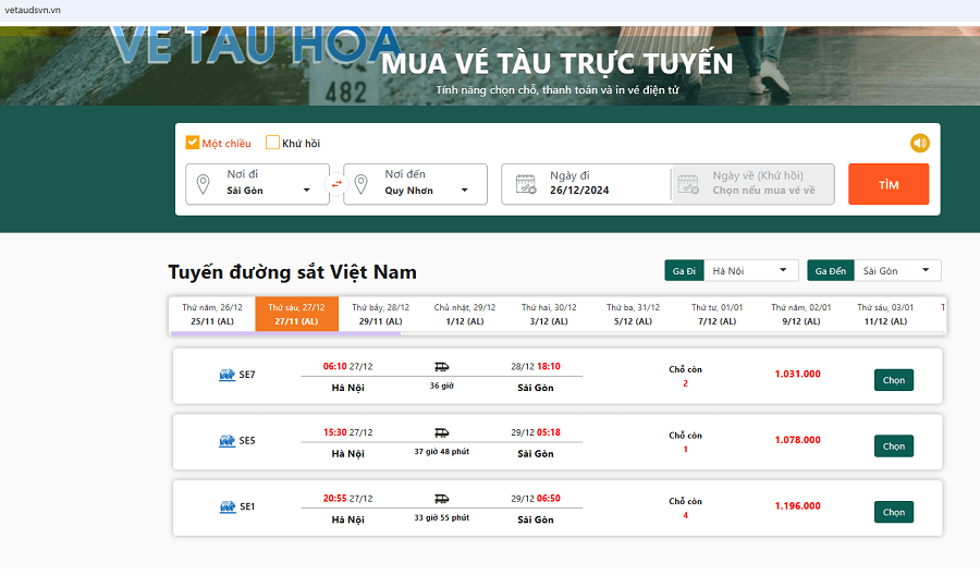 vé tàu sài gòn quy nhơn - Hình 5