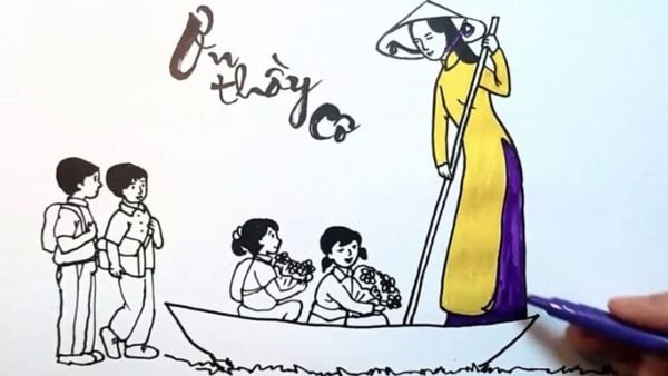 vẽ tranh 20-11 đơn giản đẹp lớp 9