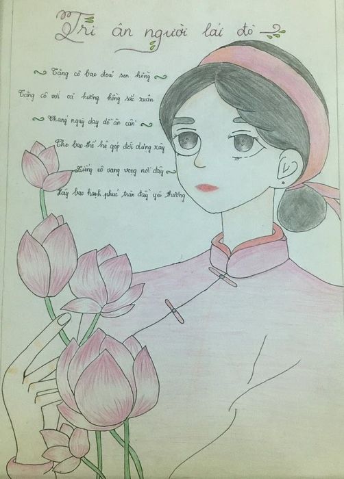 vẽ tranh 20/10 tặng cô giáo - Hình 4