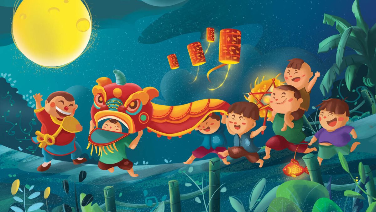 vẽ tranh chủ đề trung thu - Hình 5