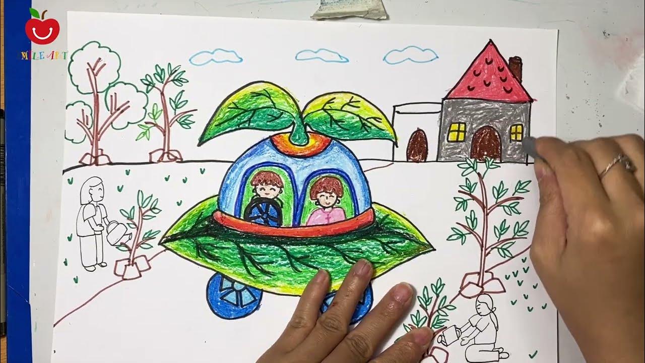 vẽ tranh chủ đề ý tưởng trẻ thơ - Hình 2