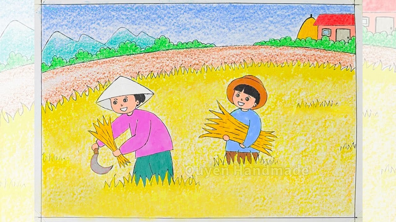 vẽ tranh cuộc sống quanh em lớp 5 đơn giản - Hình 5