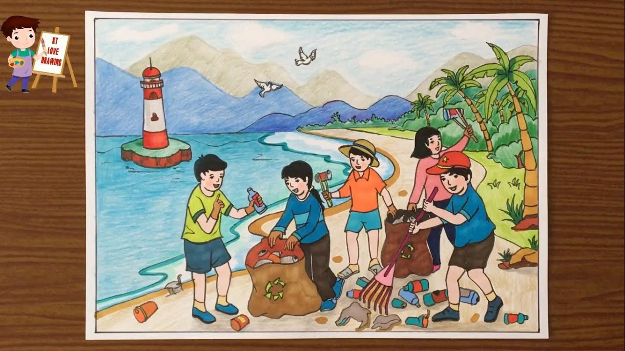 vẽ tranh đề tài môi trường - Hình 2