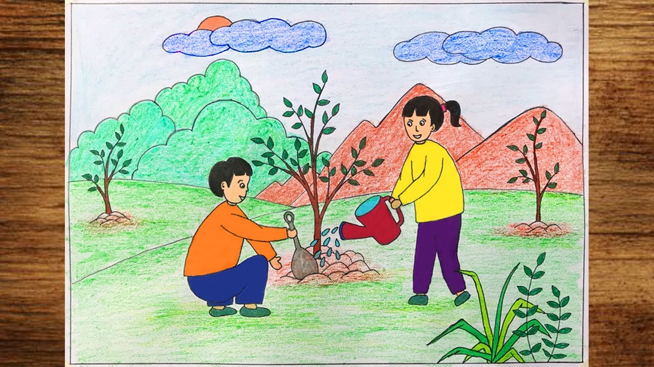 vẽ tranh đề tài môi trường - Hình 5