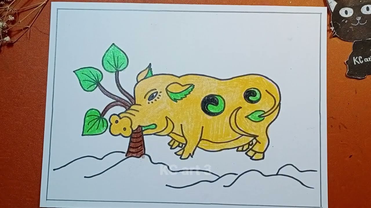 vẽ tranh đông hồ đơn giản - Hình 2