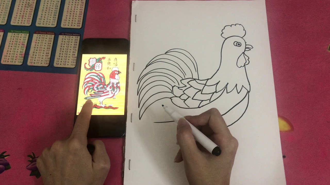 vẽ tranh đông hồ đơn giản - Hình 3