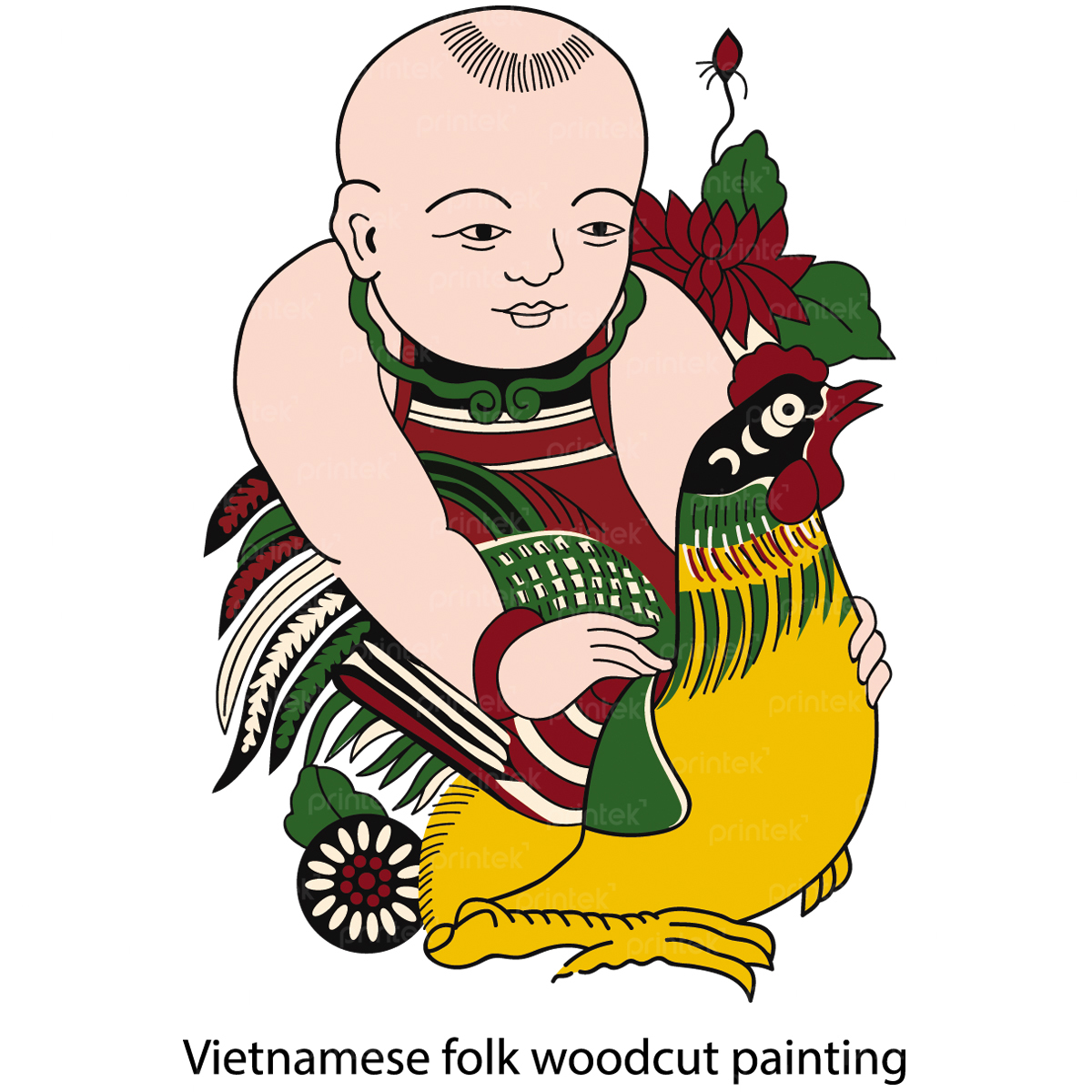 vẽ tranh đông hồ đơn giản - Hình 5
