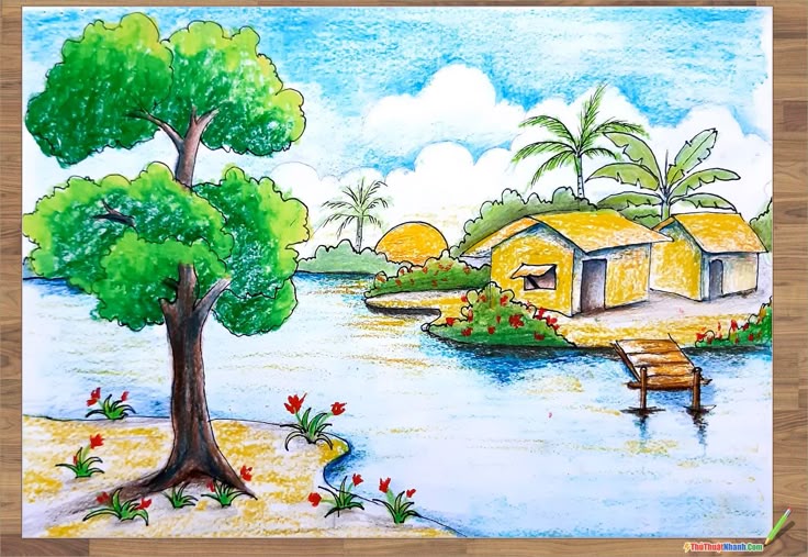 vẽ tranh tự do lớp 9 - Hình 2