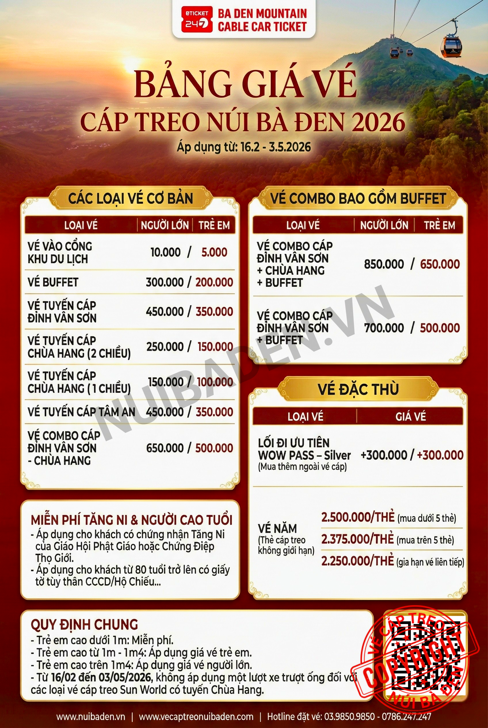 vé vào cổng núi bà đen - Hình 3
