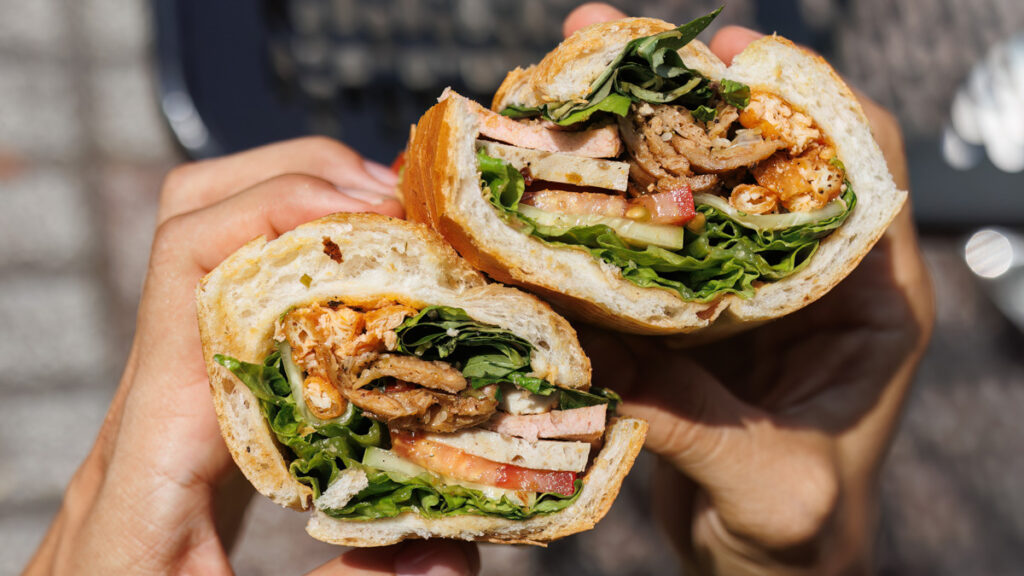 vegetarian banh mi ho chi minh