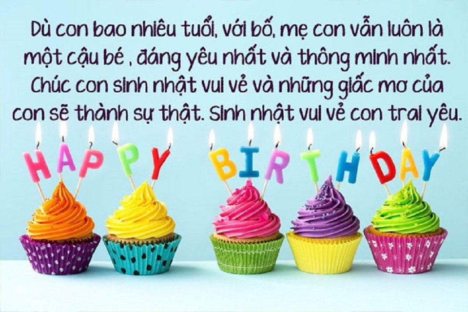 viết cho con trai nhân ngày sinh nhật