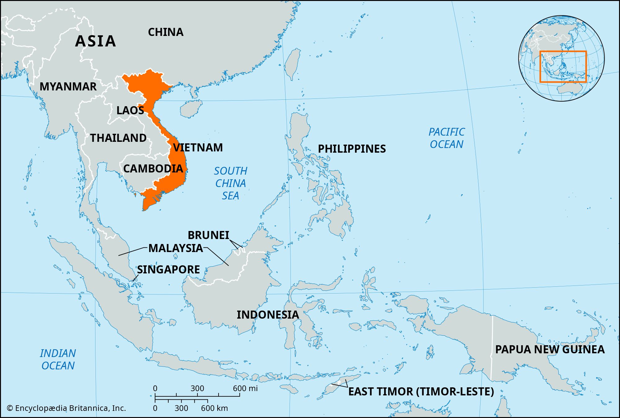 viet nam is in the south east asia