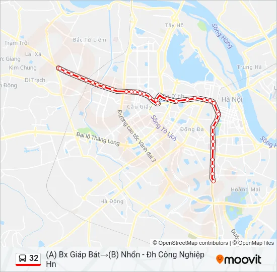 xe bus 32 hà nội chạy đến mấy giờ