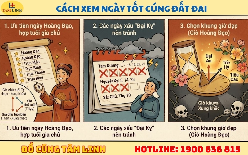 xem ngày tốt để cúng đất