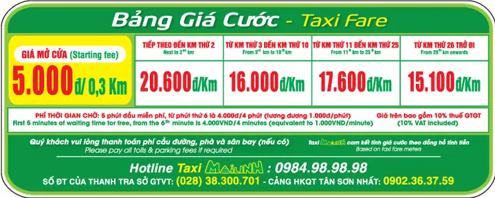 Bảng Giá Taxi Mai Linh Mới Nhất: Cách Tính Cước Chi Tiết Và Mẹo Tiết Kiệm