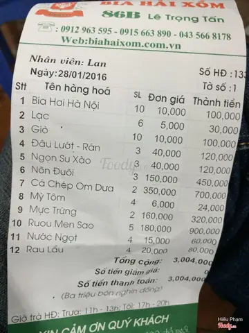 Đánh Giá Chi Tiết Quán Bia Hải Sản Lê Trọng Tấn: Trải Nghiệm Ẩm Thực Đáng Nhớ
