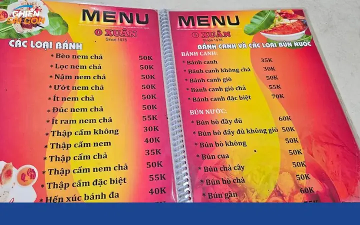 Bún Bò Huế O Xuân Menu: Đánh Giá Toàn Diện Thực Đơn & Trải Nghiệm Thực Tế
