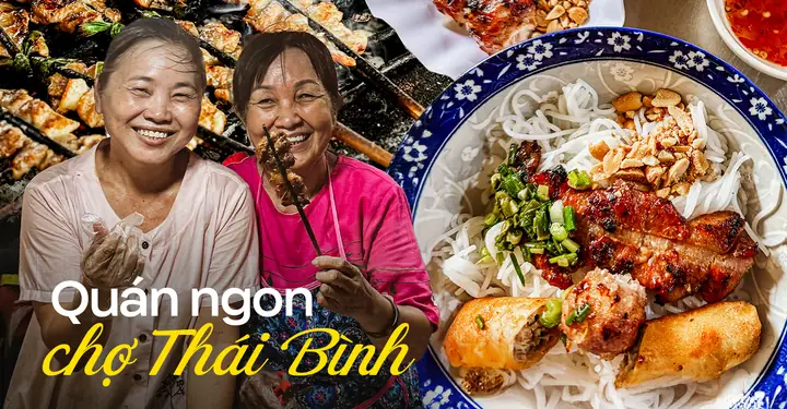 Khám Phá Bún Thịt Nướng Cô Huệ – Top 5 Lý Do Nên Ăn Ngay Tại Chợ Thái Bình