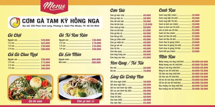 Khám Phá 5 Quán Cơm Gà Tam Kỳ Hồng Nga Ngon Nhất Tp.hcm