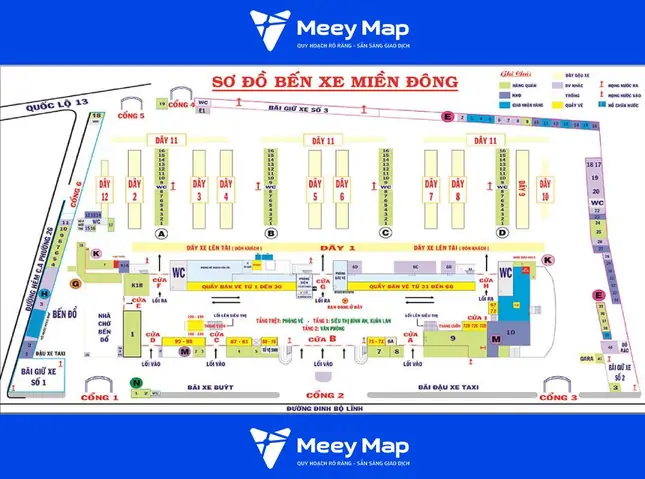 Cổng 1 Bến Xe Miền Đông: Hướng Dẫn Trạm Xe Buýt Qbth 138 Và 14 Tuyến Đi Qua