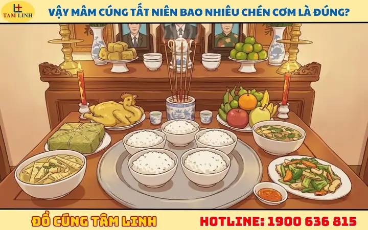 Cúng Tất Niên Bao Nhiêu Chén Cơm, Cháo? Bí Quyết Chuẩn Phong Thủy