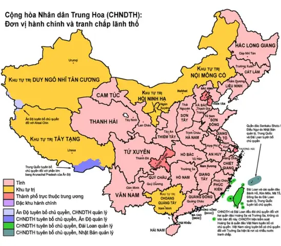 Các Tỉnh Của Trung Quốc: Danh Sách Đầy Đủ 34 Đơn Vị Hành Chính Và Phân Chia Khu Vực