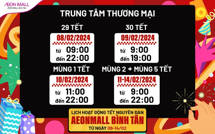 Giờ Hoạt Động Aeon Mall Bình Tân Chi Tiết Nhất