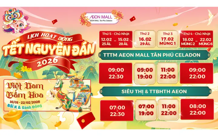 Giờ Mở Cửa Của Aeon Tân Phú Là Gì?