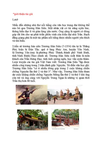Trương Hán Siêu Và Phú Sông Bạch Đằng: Hành Trình Khám Phá Di Sản