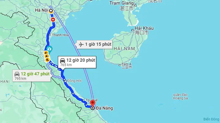 Xác Định Khoảng Cách Hà Nội – Đà Nẵng Cho Mọi Phương Tiện