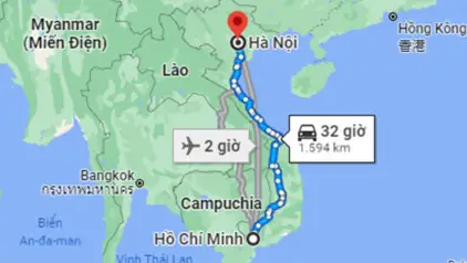 Khoảng Cách Hà Nội Sài Gòn Bao Nhiêu Km & Tuyến Đường Khoảng Cách Hà Nội Sài Gòn Bao Nhiêu Km & Tuyến Đường