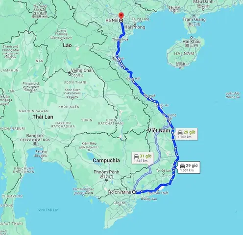 Khoảng Cách Hà Nội Sài Gòn Bao Nhiêu Km & Tuyến Đường Khoảng Cách Hà Nội Sài Gòn Bao Nhiêu Km & Tuyến Đường