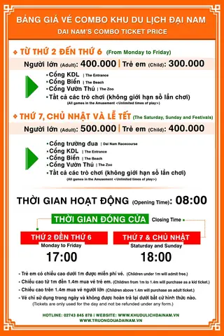 Khu Du Lịch Đại Nam Giá Vé: Bảng Giá Chi Tiết Và Kinh Nghiệm Mua Vé Khu Du Lịch Đại Nam Giá Vé: Bảng Giá Chi Tiết Và Kinh Nghiệm Mua Vé
