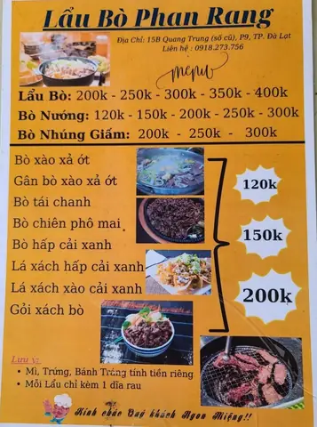 Lẩu Bò Phan Rang Ngon Nhất Đà Lạt: Địa Chỉ & Mẹo Thưởng Thức Lẩu Bò Phan Rang Ngon Nhất Đà Lạt: Địa Chỉ & Mẹo Thưởng Thức