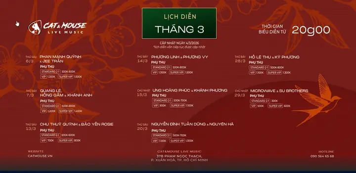 Xem Lịch Diễn Phòng Trà Tphcm: Top 10 Địa Điểm Nhạc Sống