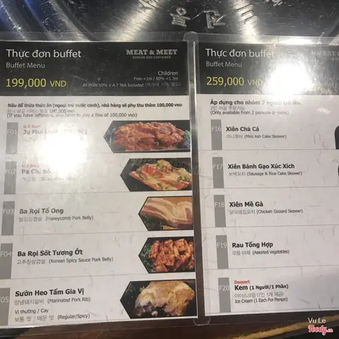 Khám Phá Thực Đơn & Giá Buffet Meat & Meet Bbq Cho Thực Khách