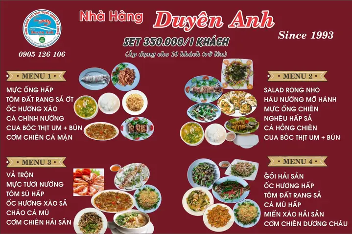 Đánh Giá Menu Nhà Hàng Duyên Anh Huế: Khám Phá Ẩm Thực Cung Đình Đích Thực