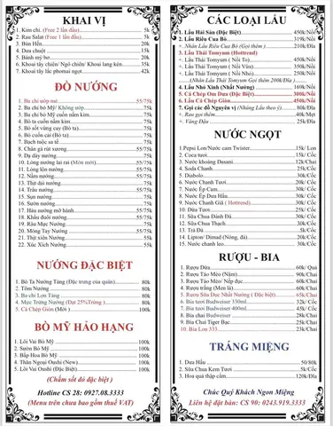 Review Menu Nhất Nướng 62 Trần Vỹ: Địa Chỉ Nướng Ngon Hà Nội
