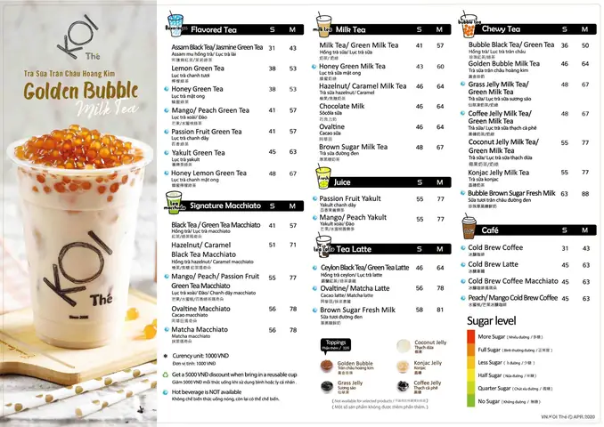 Menu Trà Sữa Koi Thủ Đức: Đánh Giá Chi Tiết 10 Món Nên Thử