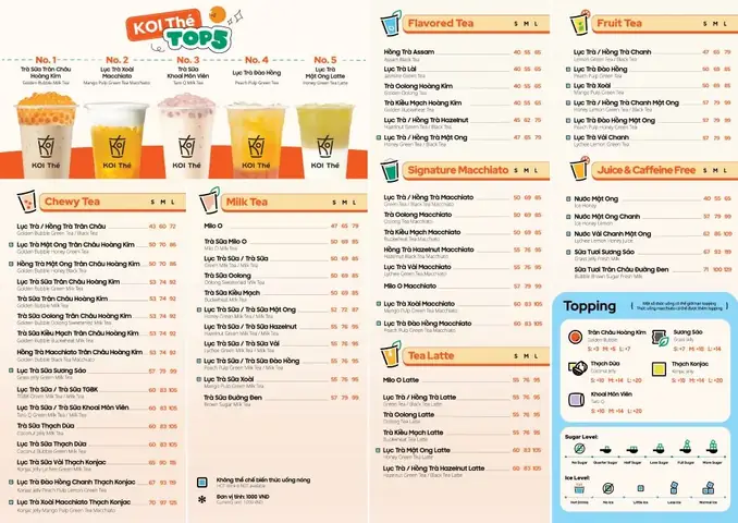 Menu Trà Sữa Koi Thủ Đức: Đánh Giá Chi Tiết 10 Món Nên Thử
