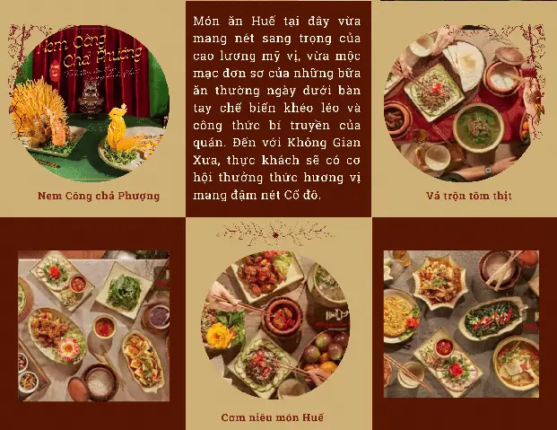 Nhà Hàng Không Gian Xưa Huế: Cẩm Nang Trải Nghiệm Ẩm Thực Văn Hóa Độc Đáo Trái Tim Huế