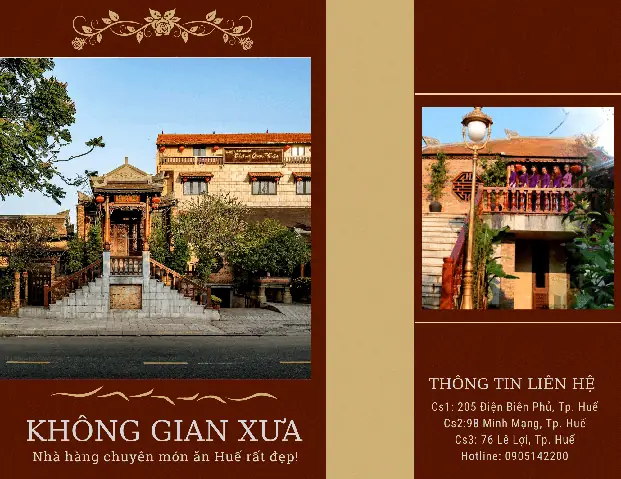 Nhà Hàng Không Gian Xưa Huế: Cẩm Nang Trải Nghiệm Ẩm Thực Văn Hóa Độc Đáo Trái Tim Huế