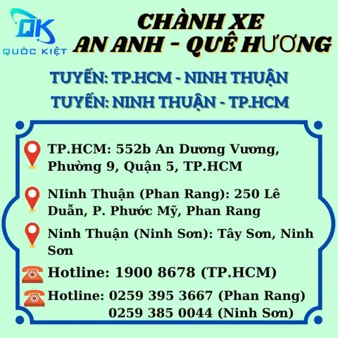 Đánh Giá Chi Tiết Nhà Xe An Anh Quận 5: Từ Tp.hcm Đến Ninh Thuận