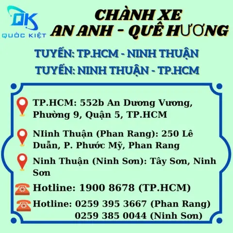 Đánh Giá Chi Tiết Nhà Xe An Anh Quận 5: Từ Tp.hcm Đến Ninh Thuận