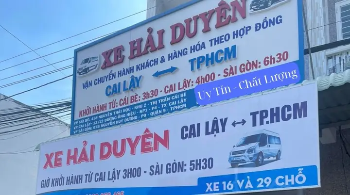 Nhà Xe Hải Duyên: Số Điện Thoại, Địa Chỉ, Tuyến Sài Gòn - Tiền Giang