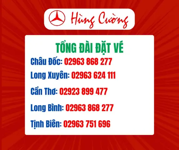 Xem Lịch Trình, Giá Vé & Đặt Chỗ Nhà Xe Hùng Cường