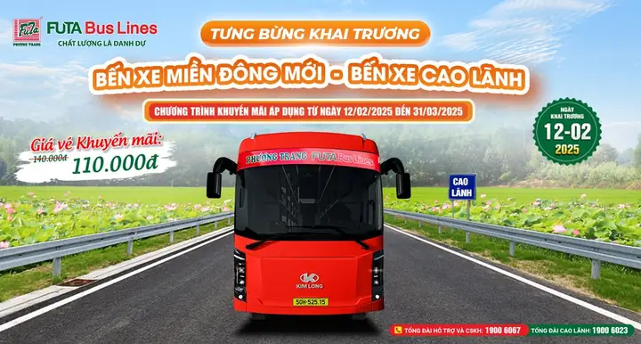 Futa Bus Lines Cao Lãnh - Hồng Ngự Đổi Số Tổng Đài Futa Bus Lines Cao Lãnh - Hồng Ngự Đổi Số Tổng Đài