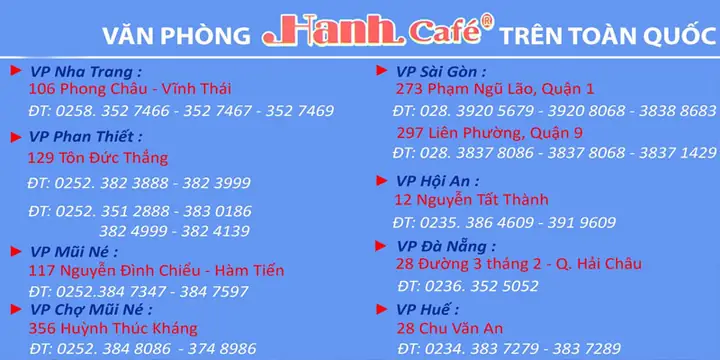 Số Điện Thoại Xe Hạnh Cafe Mũi Né: Thông Tin Chi Tiết